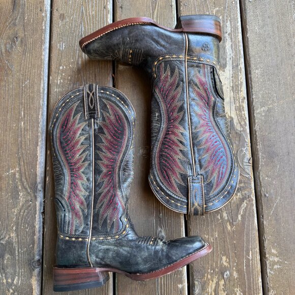 Ariat Vaquera Black & Red Leather Western Boot #10019934 in Women's 7.5B - Picture 3 of 11